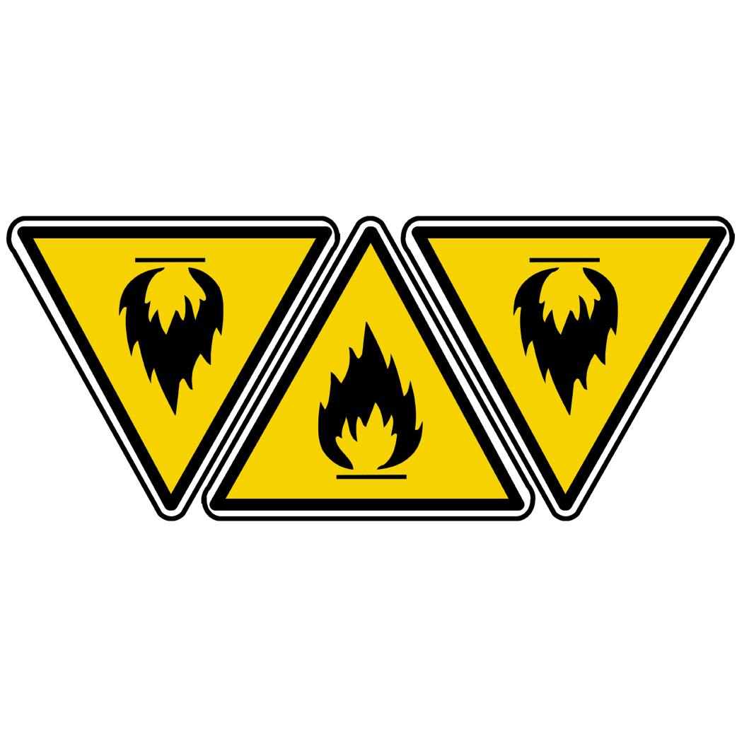inflammable (3fois 10x9cm) - Sticker/autocollant