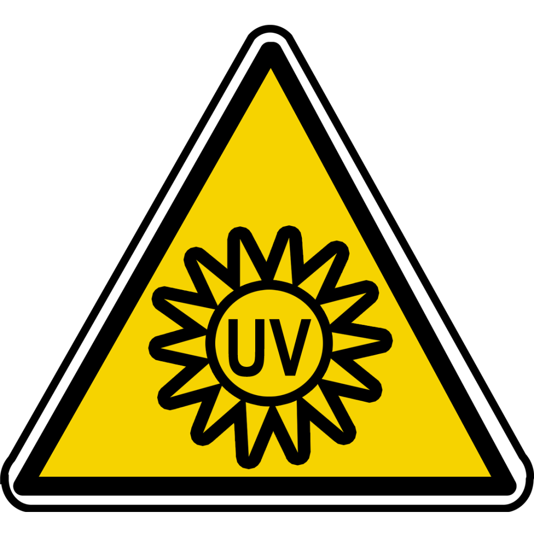 lampe UV dangereuse (20x18.2cm) - Sticker/autocollant