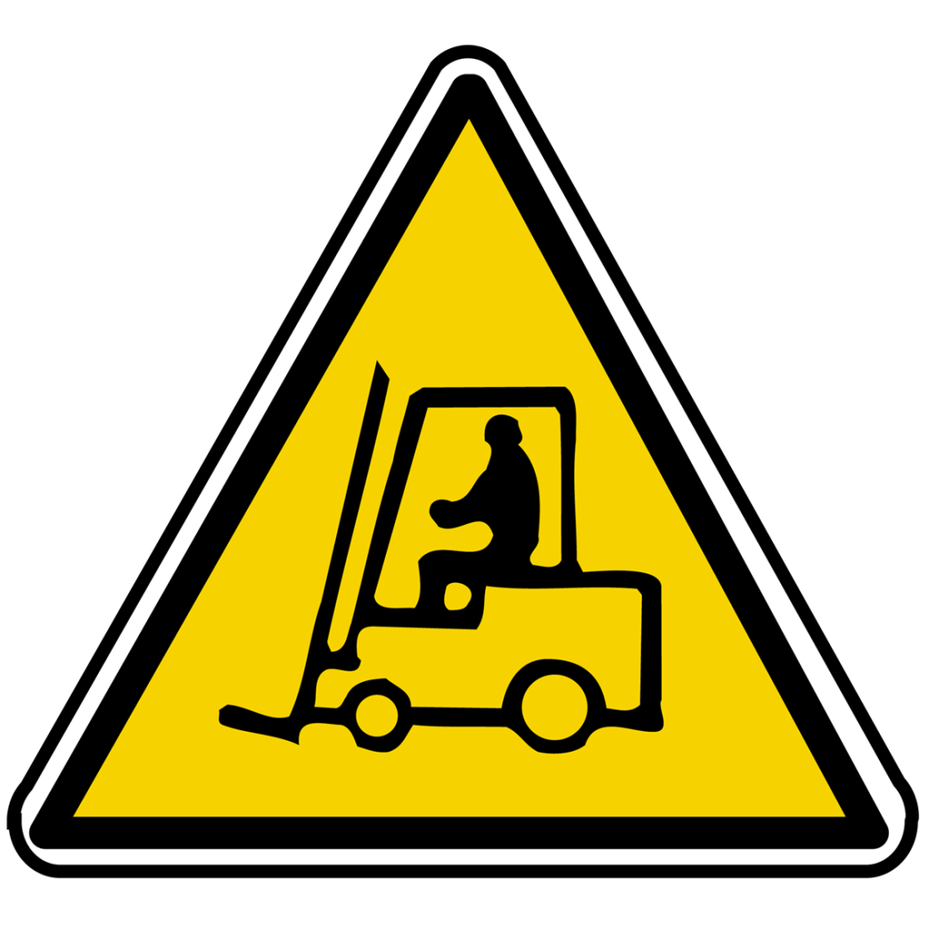 passage véhicules manutention (15x13.5cm) - Sticker/autocollant