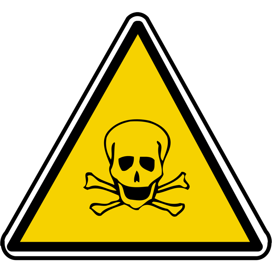 toxique triangle (10x9cm) - Sticker/autocollant