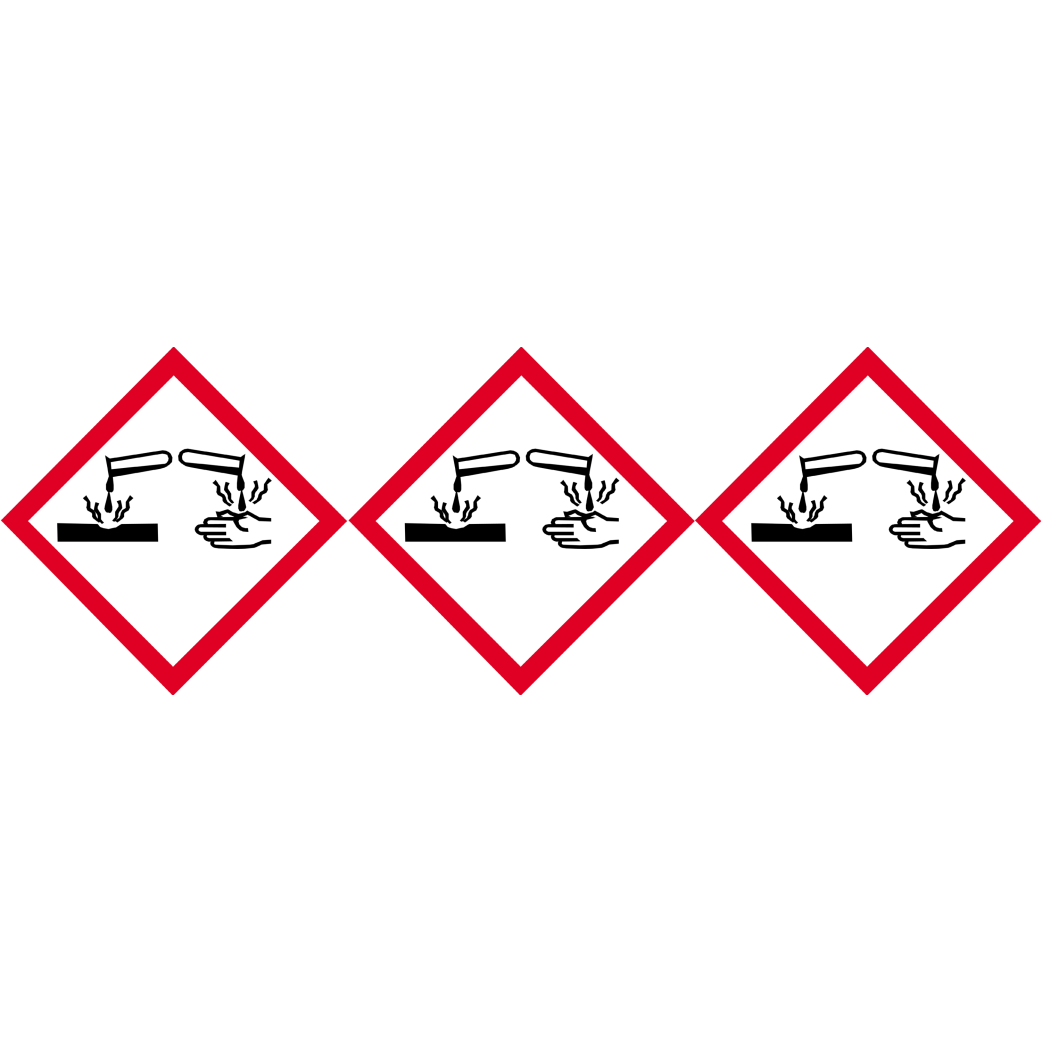 produits corrosifs - 3 fois 10cm - Sticker/autocollant