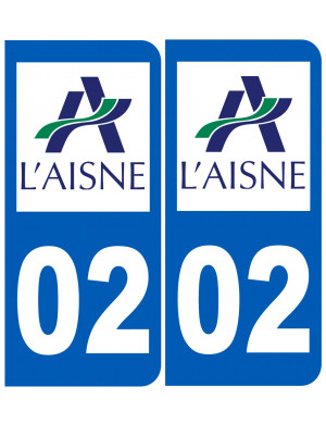 immatriculation 02 l'Aisne - Sticker/autocollant