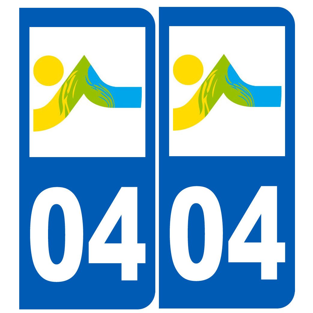 immatriculation 04 Alpes-de-Haute-Provence - Sticker/autocollant