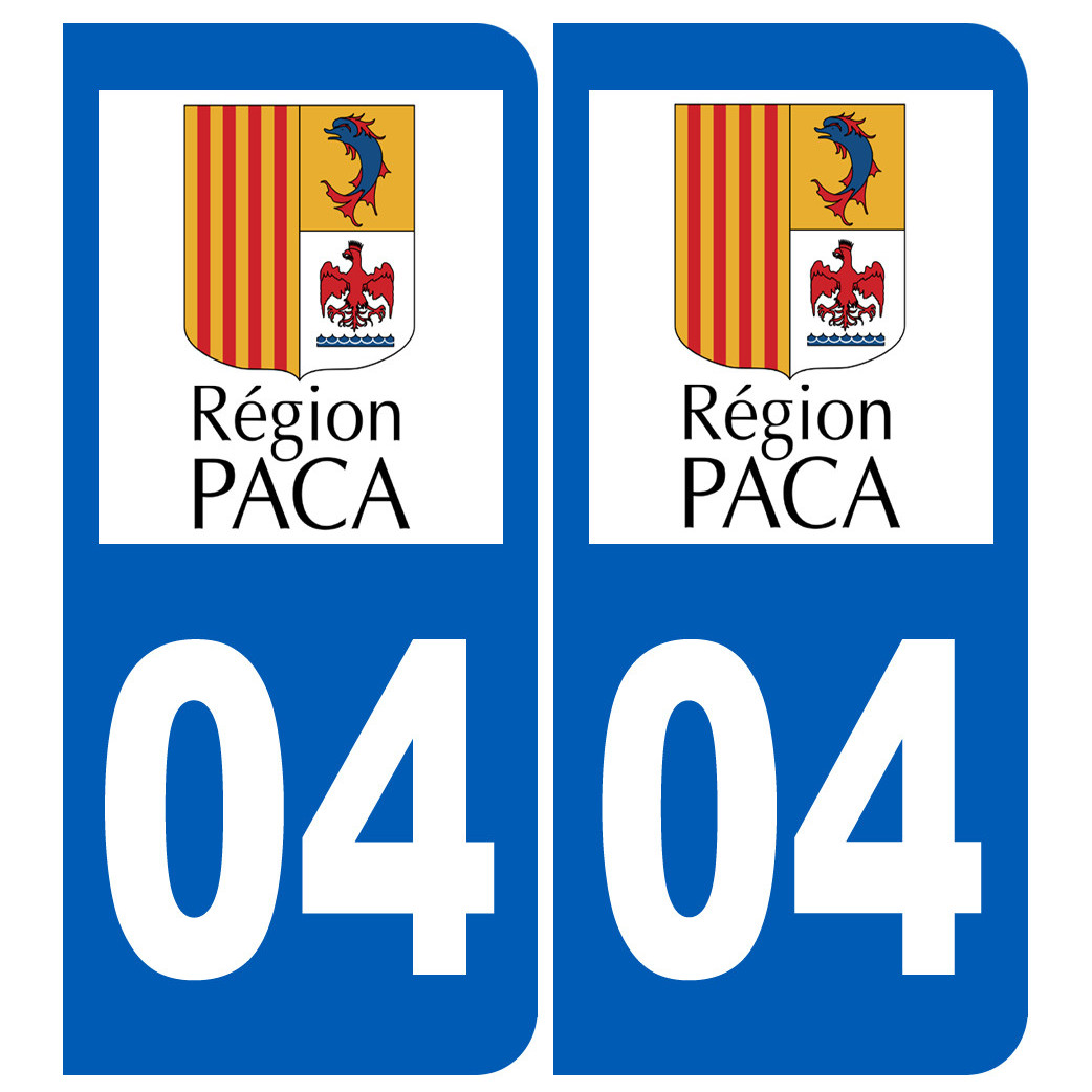 immatriculation 04 PACA - Sticker/autocollant