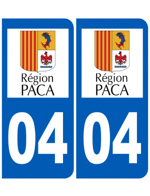 immatriculation 04 PACA - Sticker/autocollant