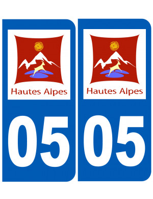 immatriculation 05 Hautes-Alpes - Sticker/autocollant