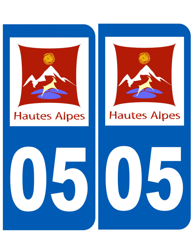 immatriculation 05 Hautes-Alpes - Sticker/autocollant immatriculation 05 Hautes-Alpes - Sticker/autocollant