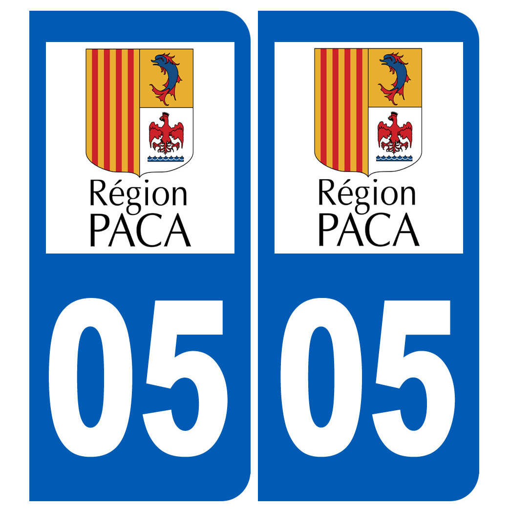 immatriculation 05 PACA - Sticker/autocollant