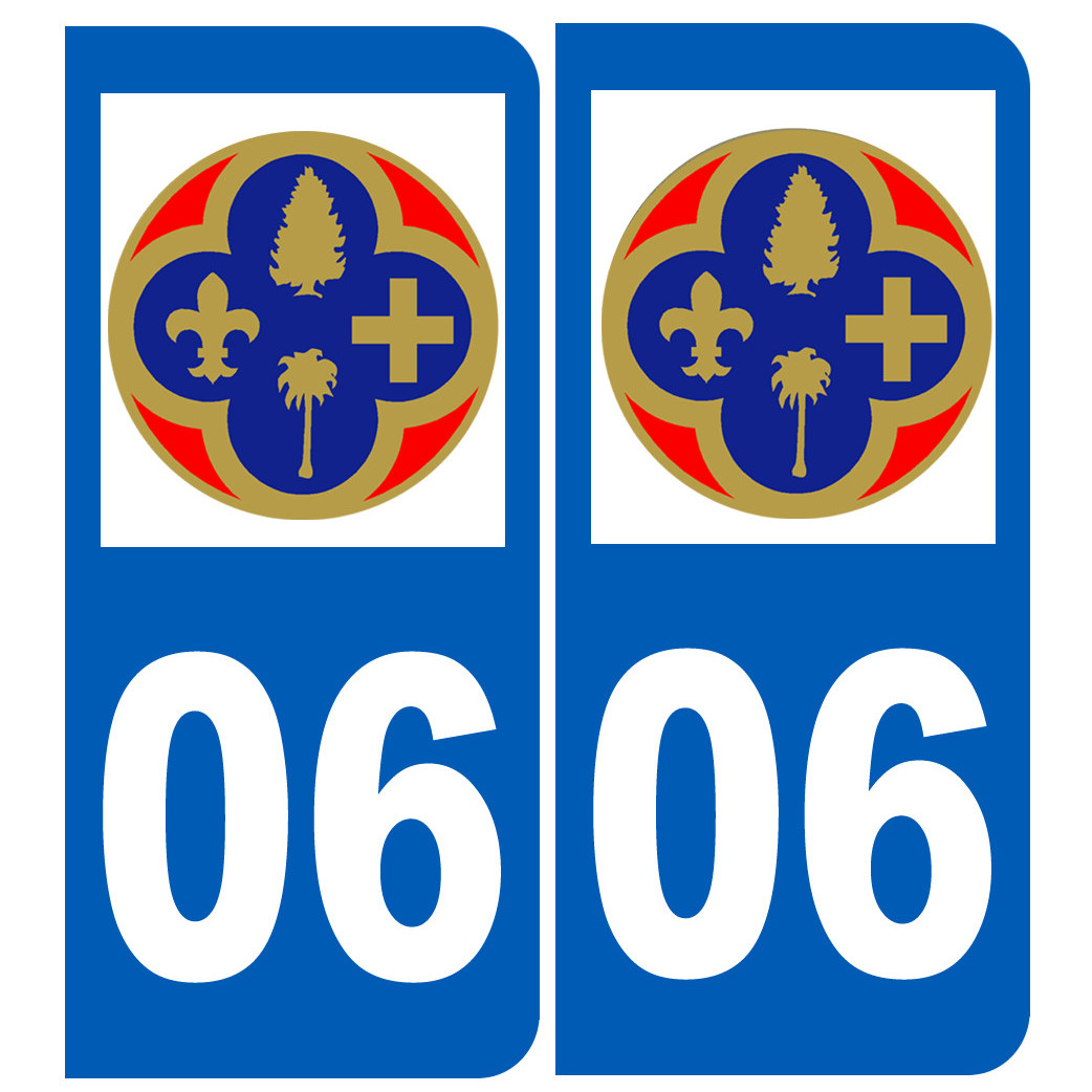 immatriculation 06 Alpes-Maritimes - Sticker/autocollant