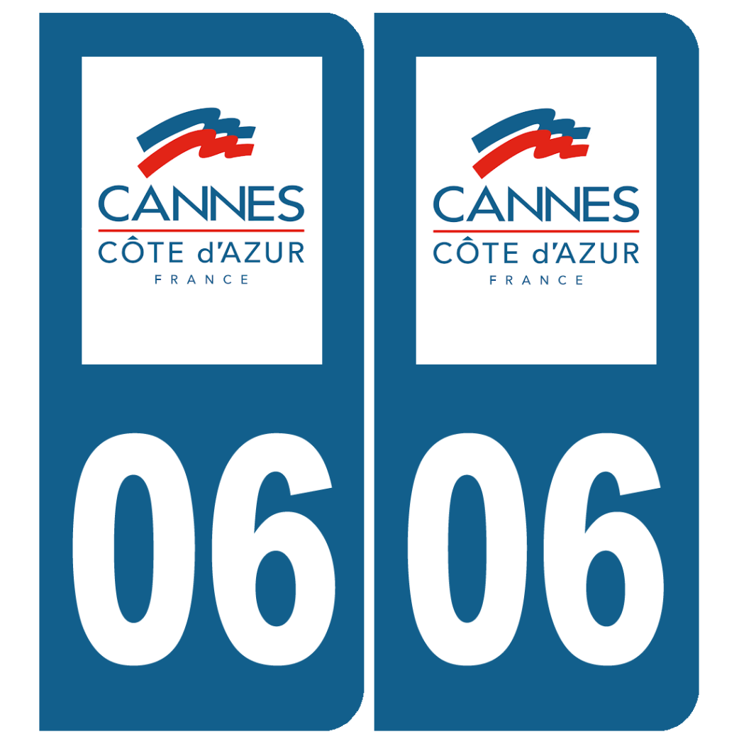 immatriculation 06 Cannes - Sticker/autocollant