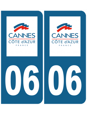 immatriculation 06 Cannes - Sticker/autocollant