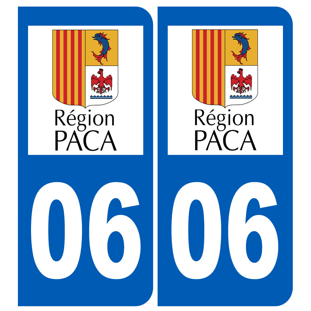 immatriculation 06 PACA - Sticker/autocollant