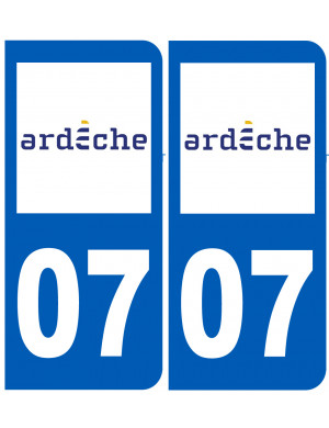 immatriculation 07 Ardèche - Sticker/autocollant