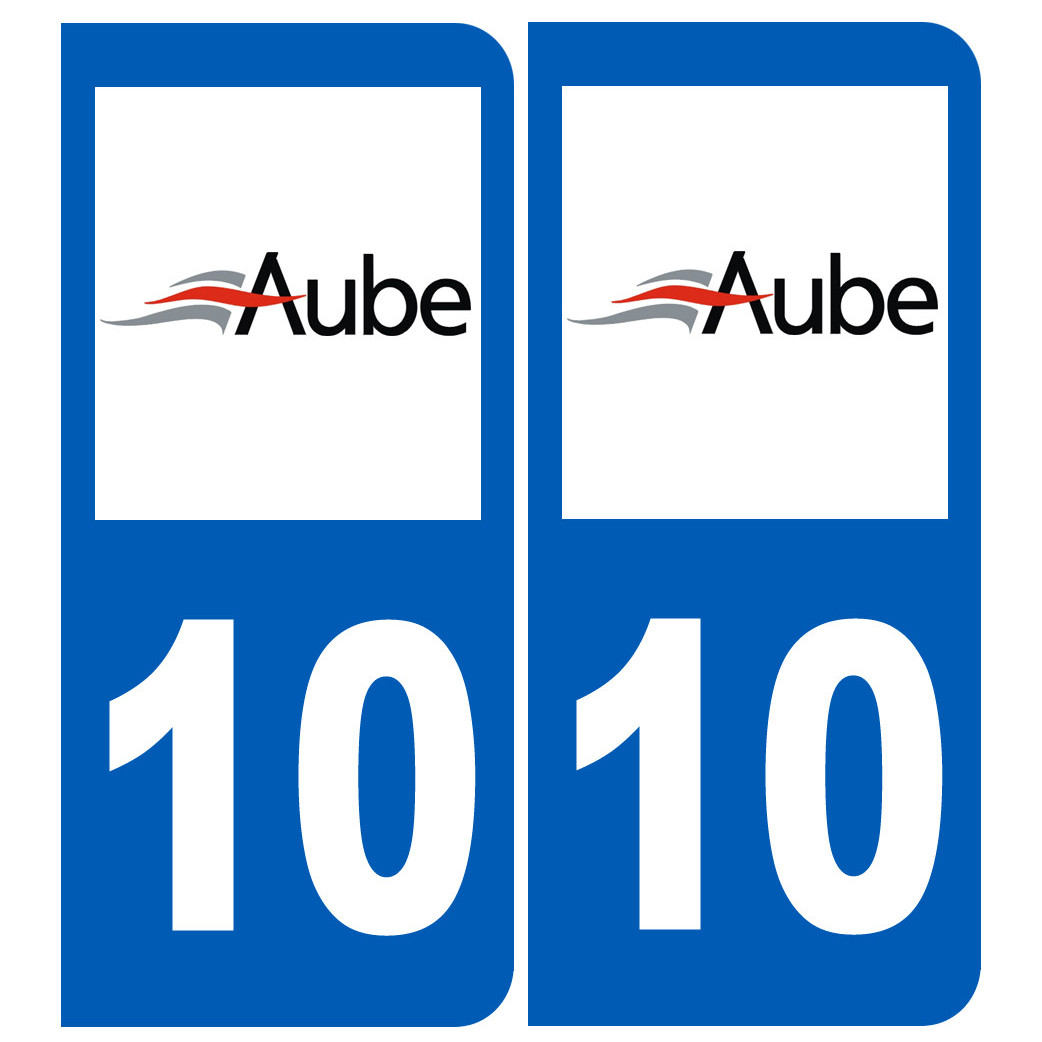 immatriculation 10 Aube - Sticker/autocollant