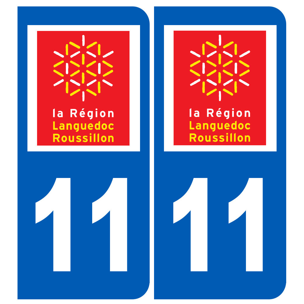 immatriculation 11 Languedoc Roussillon - Sticker/autocollant