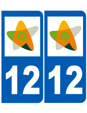 immatriculation 12 Aveyron - Sticker/autocollant