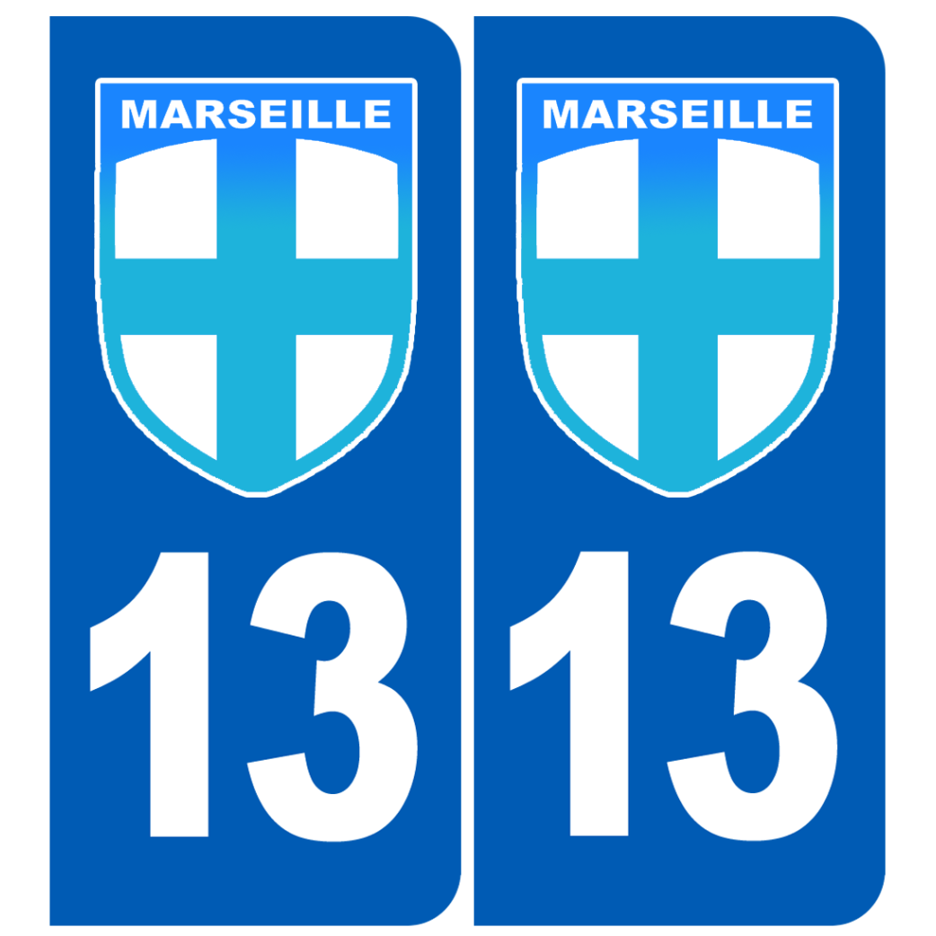 immatriculation 13 de Marseille - Sticker/autocollant