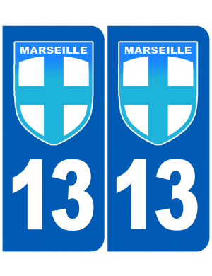 immatriculation 13 de Marseille - Sticker/autocollant