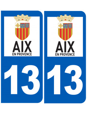 immatriculation 13 Aix - Sticker/autocollant