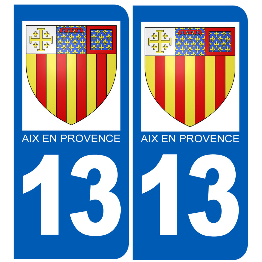 immatriculation 13 Aix-en-Provence - Sticker/autocollant