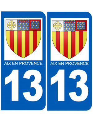 immatriculation 13 Aix-en-Provence - Sticker/autocollant
