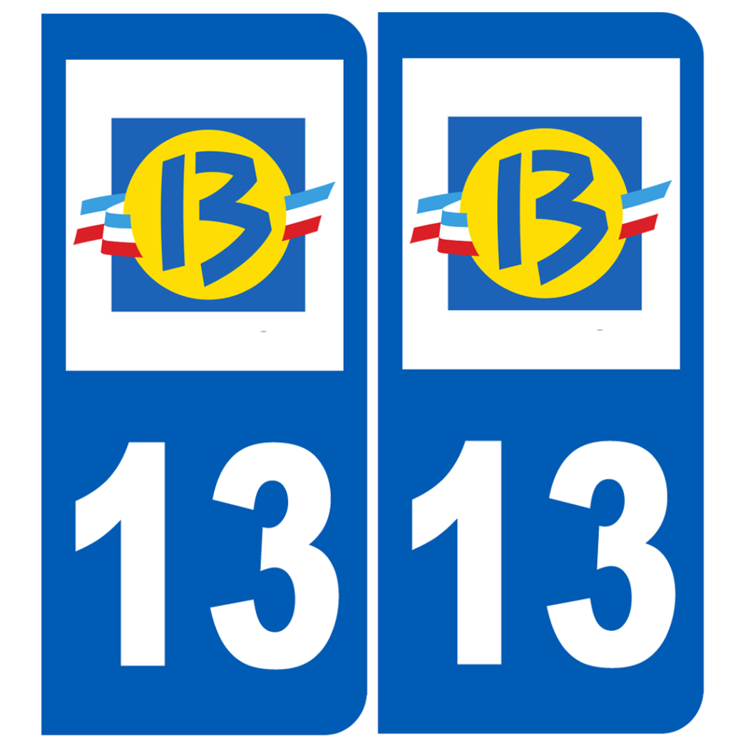 immatriculation 13 PACA - Sticker/autocollant