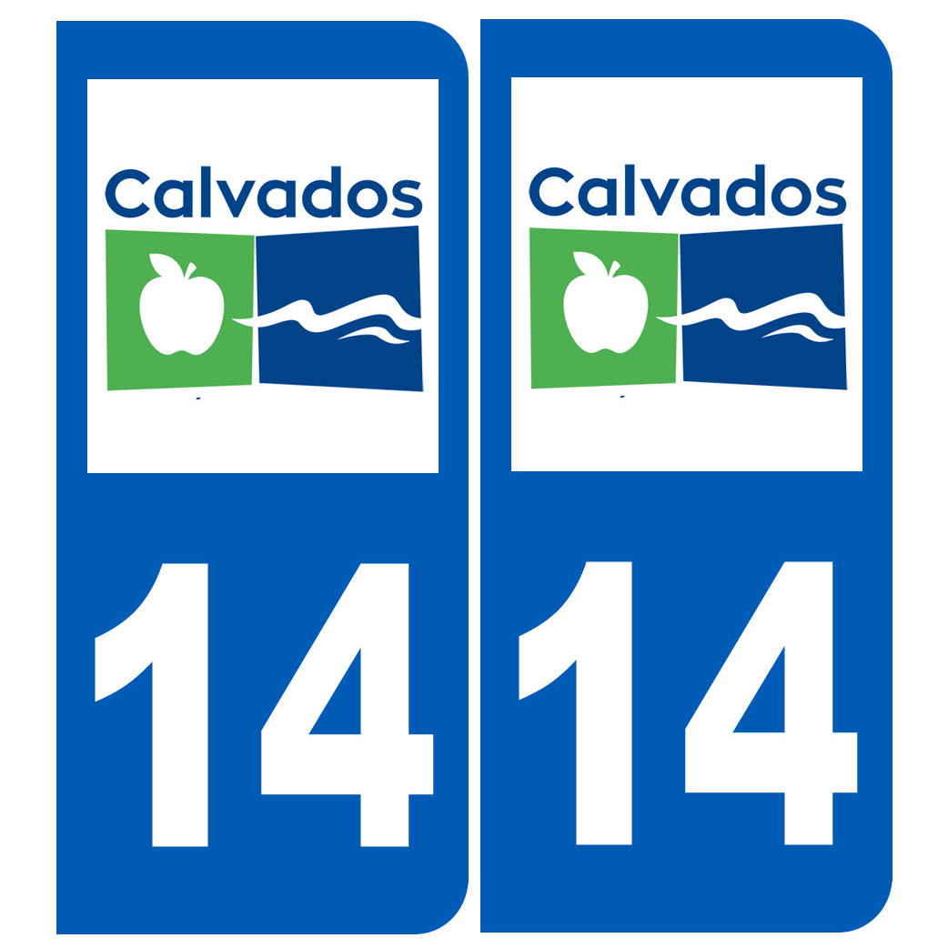 immatriculation 14 Calvados - Sticker/autocollant
