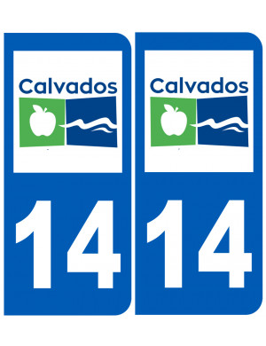 immatriculation 14 Calvados - Sticker/autocollant