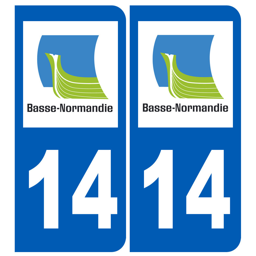 immatriculation 14 Basse Normandie - Sticker/autocollant