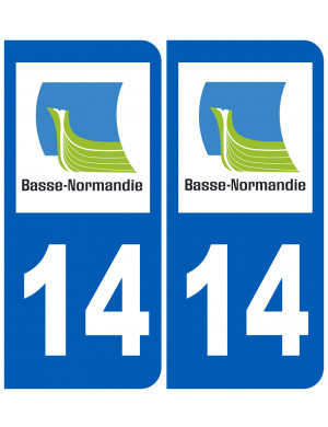 immatriculation 14 Basse Normandie - Sticker/autocollant