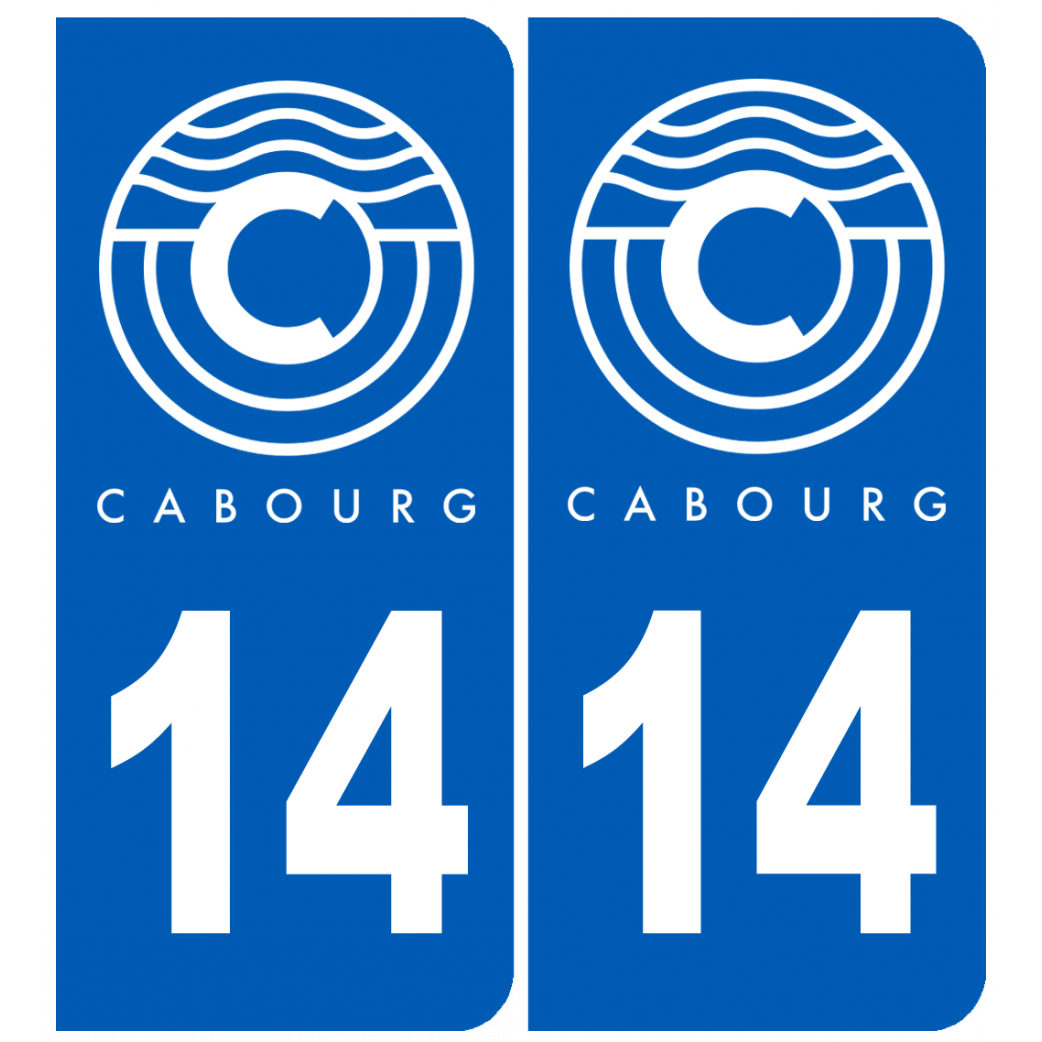 immatriculation 14 Cabourg - Sticker/autocollant