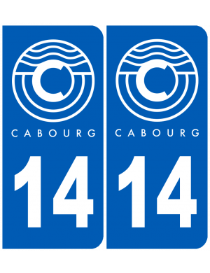 immatriculation 14 Cabourg - Sticker/autocollant