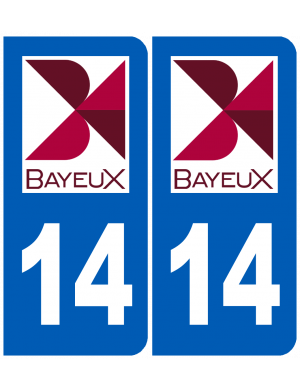immatriculation 14 Bayeux - Sticker/autocollant