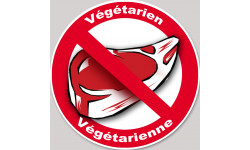 végétarien et végétarienne steack - 15cm - Sticker/autocollant