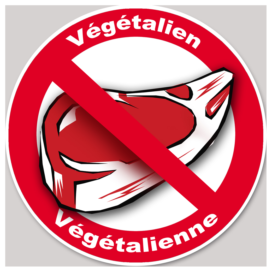 végétalien et végétalienne steack - 10cm - Sticker/autocollant