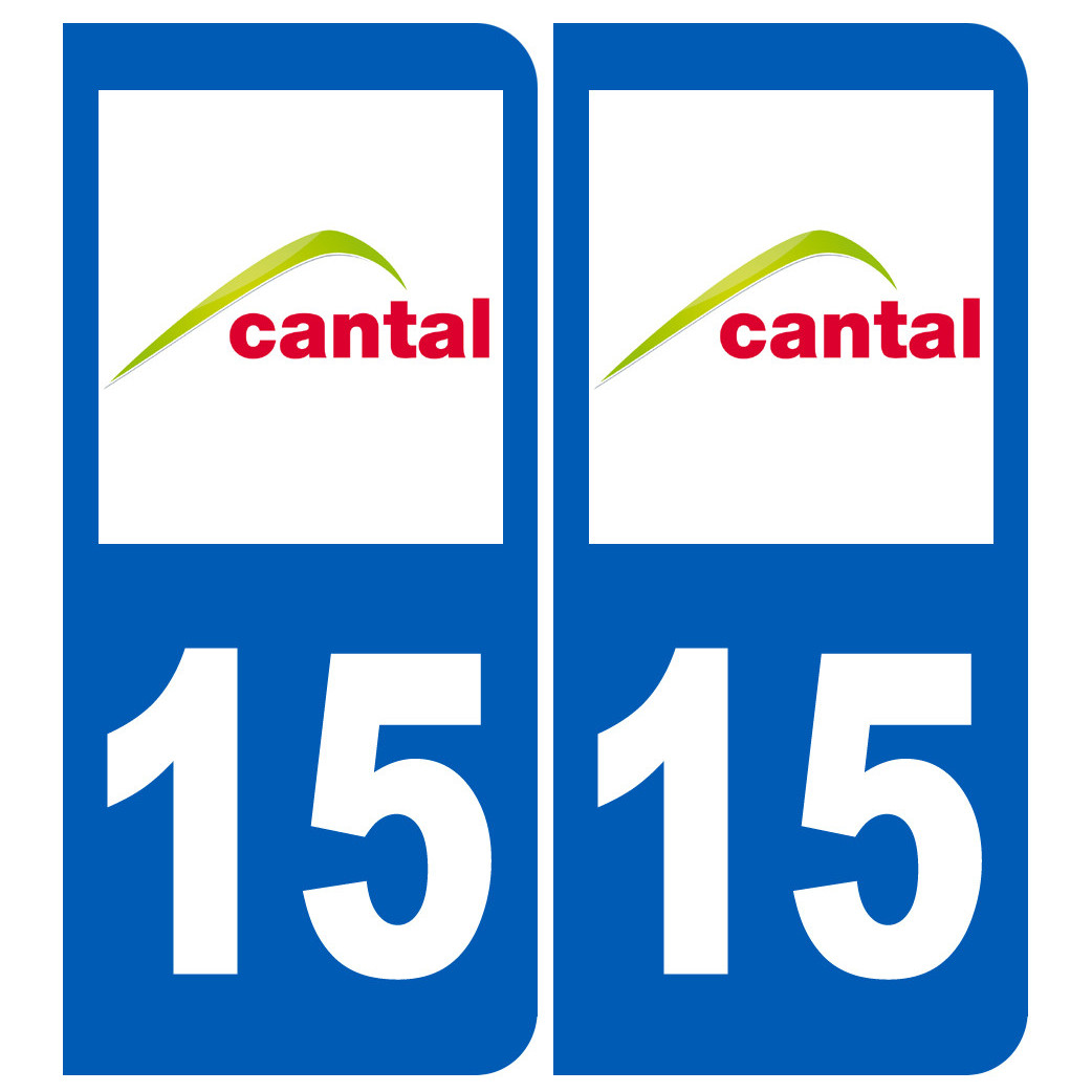 immatriculation 15 Cantal - Sticker/autocollant