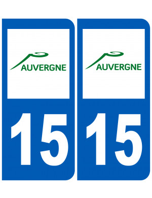 immatriculation 15 Auvergne - Sticker/autocollant