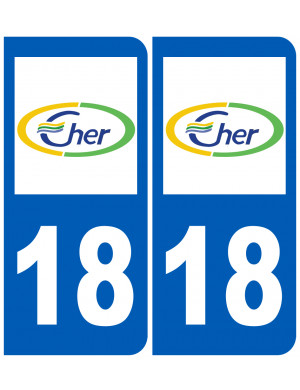 immatriculation 18 Cher - Sticker/autocollant