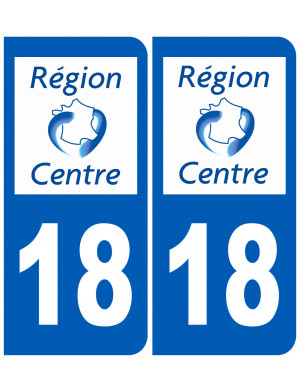 immatriculation 18 Région Centre - Sticker/autocollant