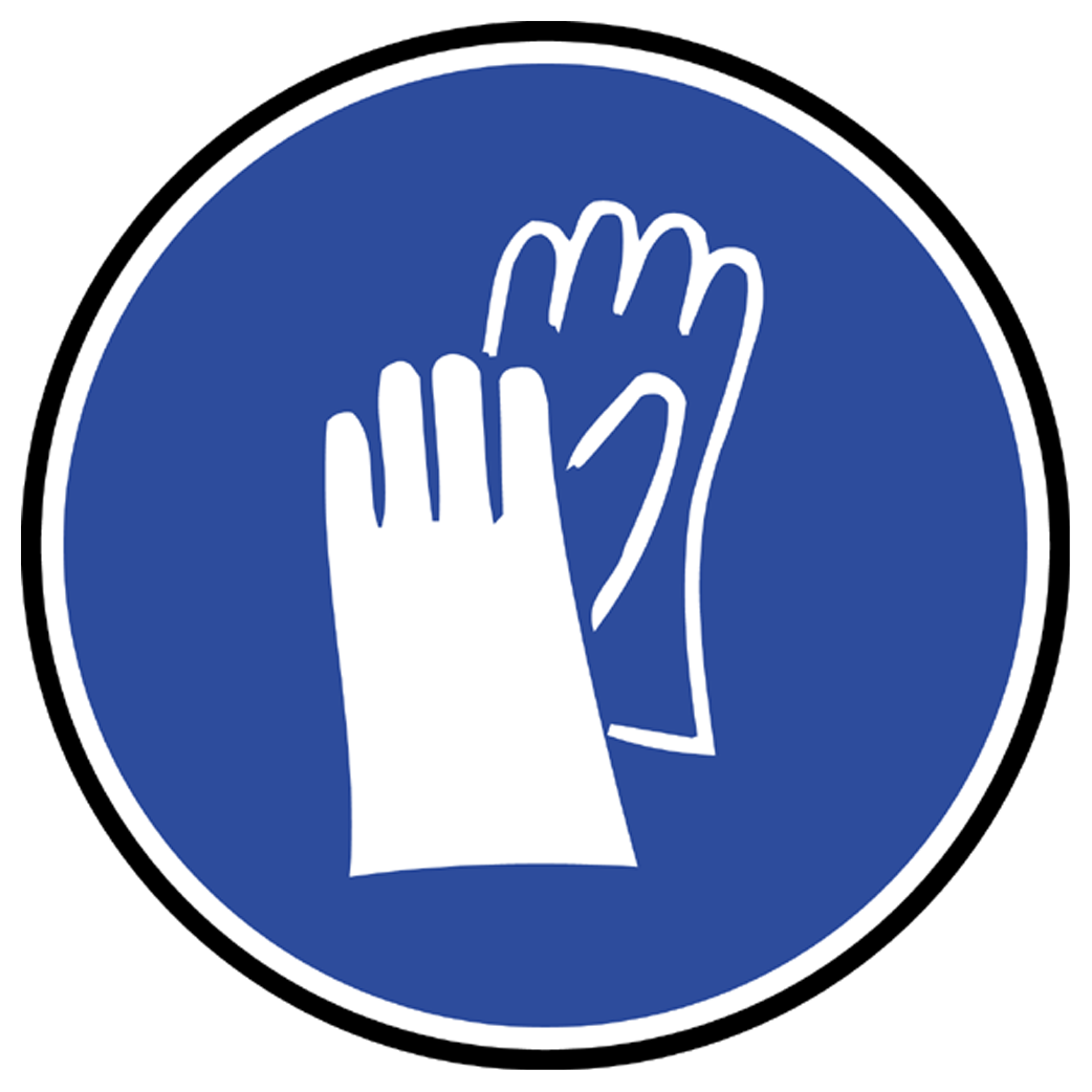 Protection main obligatoire - 10cm - Sticker/autocollant