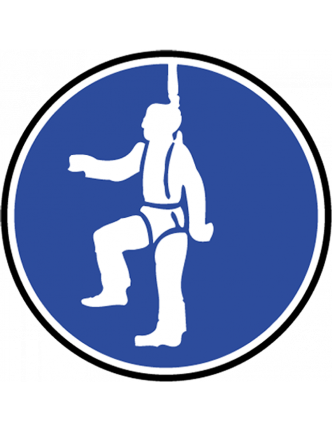 Protection contre la chute obligatoire - 20cm - Sticker/autocollant Protection contre la chute obligatoire - 20cm - Sticker/autocollant