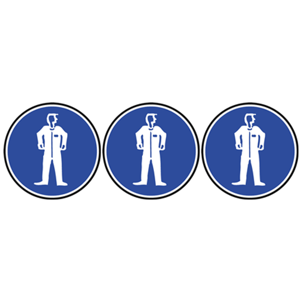 Protection corporelle obligatoire - 3fois 10cm - Sticker/autocollant