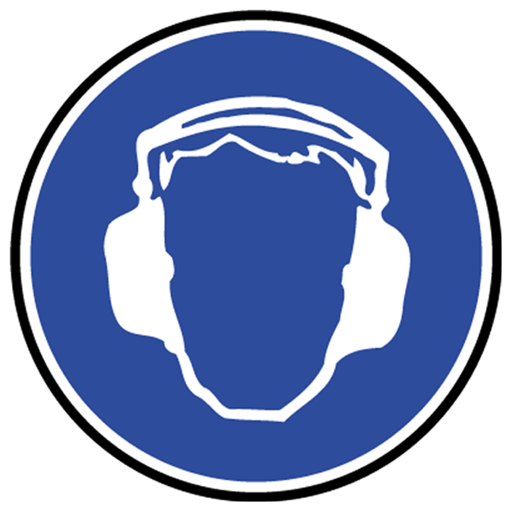 Protection ouie obligatoire - 15cm - Sticker/autocollant