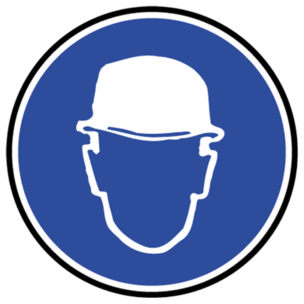 Protection tête obligatoire - 15cm - Sticker/autocollant