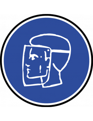 Protection visage obligatoire - 20cm - Sticker/autocollant