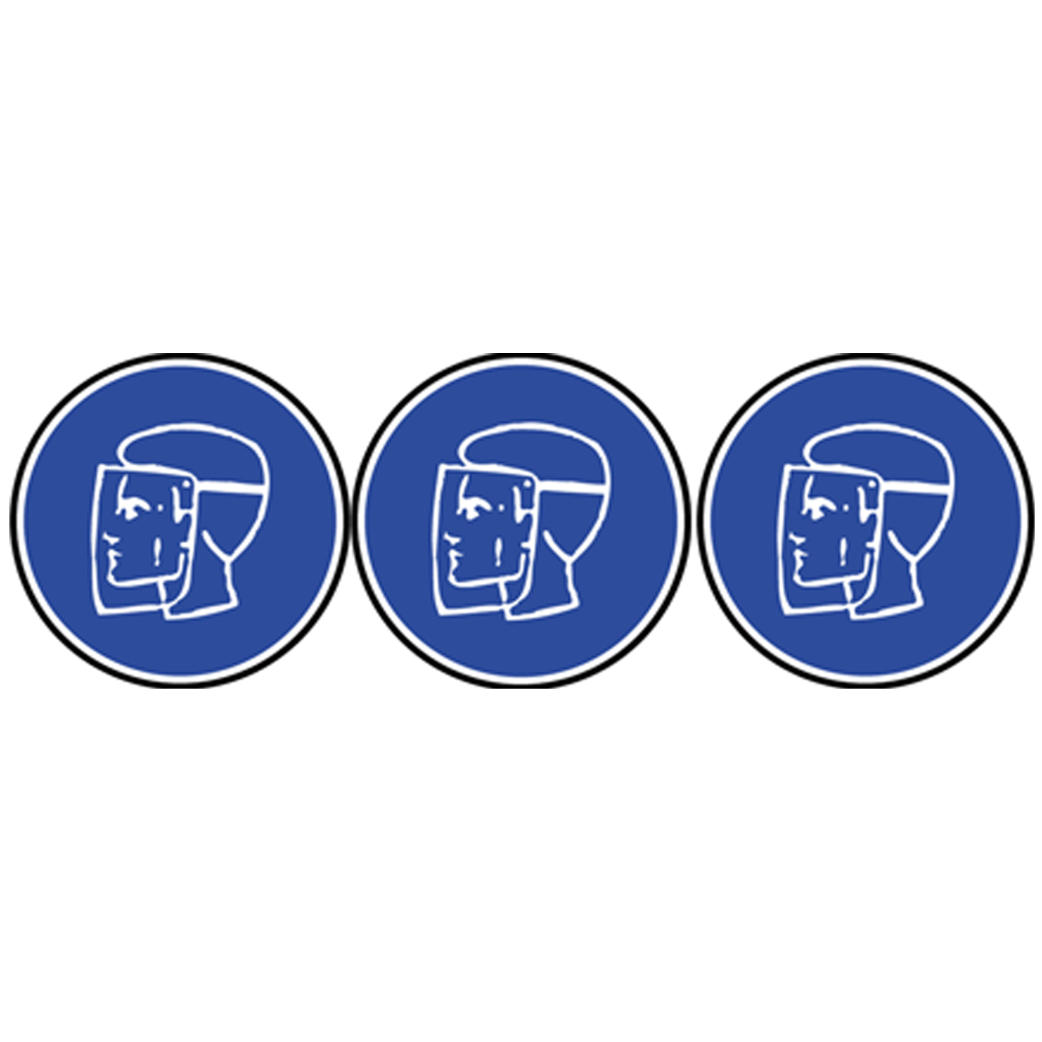 Protection visage obligatoire - 3fois 5cm - Sticker/autocollant