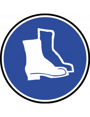 protection pied obligatoire - 20cm - Sticker/autocollant