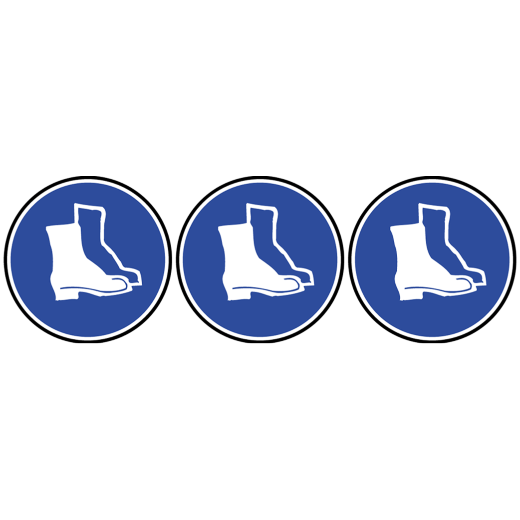 protection pied obligatoire - 3fois 5cm - Sticker/autocollant