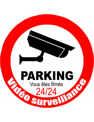 vidéo surveillance Parking - 20cm - Sticker/autocollant