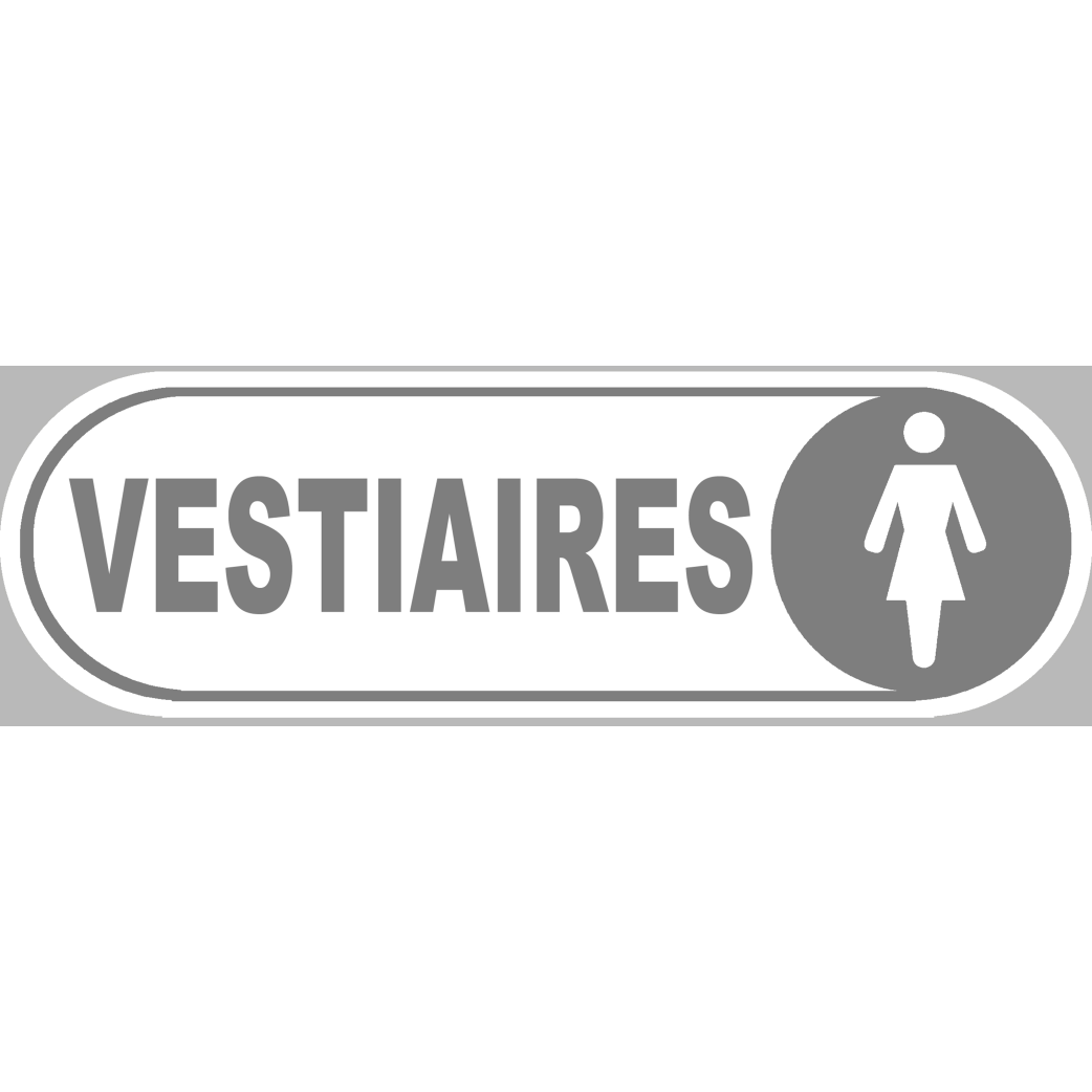 Vestiaires filles blanc - 20x6.6cm - Sticker/autocollant